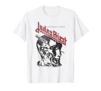 Judas Priest - Stained Class Black On White T-Shirt, Men, White, 6X-Large