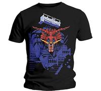 Judas Priest T Shirt Defenders of the Faith Blue Logo Official Mens Black L