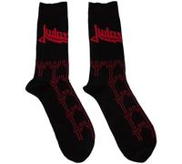 Judas Priest Unisex Adult Trident Socks (7 UK-11 UK) (Black/Red)