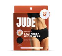 Jude Absorbent Leak Proof Underwear, Black, High Waist, Size Medium