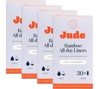 Jude Bamboo Incontinence Liners for Women | Thin, Discreet & Super Soft Pads | Absorbent Leak Protection & Odour Neutralising | Secure Day & Night Moisture Barrier | 120 Disposable Panty Liners