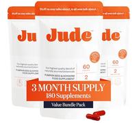Jude Bladder Health Tablets As Seen On Dragons' Den, Science-Backed Supplement, Nourish Your Pelvic Floor, Made in The UK, Vegan & Gluten Free, Pumpkin Seed Extract & Soy Germ Extract, 180 Capsules