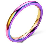 Jude Jewelers 1.5mm Stainless Steel Classical Plain Stackable Wedding Band Ring, Metal, Cubic Zirconia