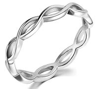 Jude Jewelers Stainless Steel Braided Knotted Waved Stackable Wedding Band Promise Statement Ring (Silver, 11)