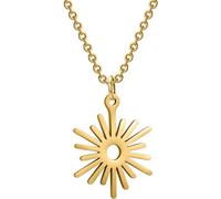 Jude Jewelers Stainless Steel Sunshine Style Statement Wedding Cocktail Party Pendant Necklace, M, Metal, Cubic Zirconia