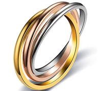 Jude Jewelers Stainless Steel Three-in-One Braided Interlocking Infinity Wedding Band Promise Anniversary Ring