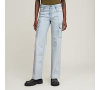 Judee Cargo Low Waist Loose Jeans - Light blue - Women 31-32