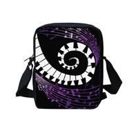 JUDENTIDOS Small Messenger Bag Piano Keys Music Notes Sling Bag Cross Body Bag Shoulder Bag