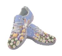 JUDENTIDOS Womens Athletic Running Non Slip Tennis Fashion Sport Walking Shoes, Happy Easter Eggs Cute Rabbit, 4.5 UK