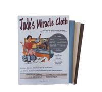 Jude's Miracle Cloth Microfiber Cleaning Cloth 2 Pack for Windows Mirrors Crystal Eye Glasses TV Computer Screen Countertops Cars & Boats Chemical Free (1 White, 1 Blue, 1 Gray)