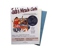 Jude's Miracle Cloth Microfiber Cleaning Cloth 4 Pack for Windows Mirrors Crystal Eye Glasses TV Computer Screen Countertops Cars & Boats Chemical Free (2 White 2 Blue)