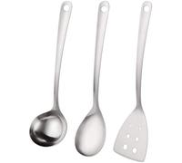 Judge 3 Piece Kitchen Utensils Set, Includes Spatula, Serving Spoon and Ladel, Hardwearing Stainless Steel for Easy Cleaning, Great Starter Kitchen Tool Set