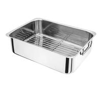Judge Extra Large Stainless Steel Roasting Pan with Rack, 36cm x 26cm x 10cm, Oven Safe, Dishwasher Safe, Gift Box