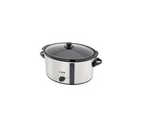 Judge Oval Slow Cooker 5.5L with Removable Ceramic Pot and 3 Heat Settings 25cm x 29cm x 34cm 250W