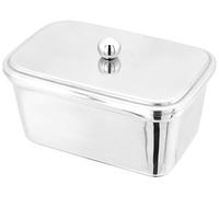 Jugde Butter Holder - Takes Most 500g tubs, Stainless Steel, Silver, 10 x15 x7.5 cm