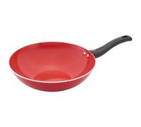 Judge Ceraglide 28cm Wok - Non-Stick Ceramic Coating, Stir-Fry Pan, Easy-Clean, Induction Compatible - Red