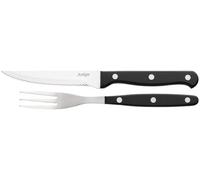 Judge Classic 12 Piece Steak Knife & Fork Set - High Grade Stainless Steel, Dishwasher Safe