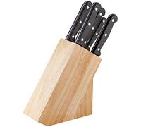 Judge Classic 5-Piece Kitchen Knife Set with Wooden Block - Stainless Steel Blades, Dishwasher Safe - Paring, Boning, Carving, Break + Cooks Knife