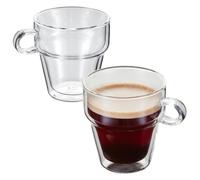 Judge Double Walled Glass Coffee Handled Mugs - Set of 2 - 200ml