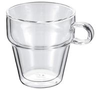 Judge Double Walled Glass Coffee Handled Mugs Set of 2 200ml Vacuum Insula
