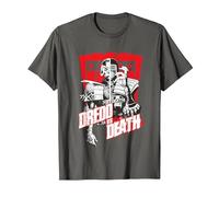 Judge Dredd 2000 AD Dredd vs Death Red Shield T-Shirt, Men, Asphalt Grey, XX-Large