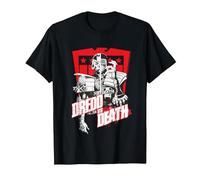 Judge Dredd 2000 AD Dredd vs Death Red Shield T-Shirt, Men, Black, XX-Large