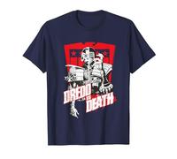Judge Dredd 2000 AD Dredd vs Death Red Shield T-Shirt, Men, Navy Blue, Large