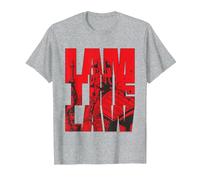 Judge Dredd 2000 AD I Am The Law Lawgiver Pose T-Shirt, Men, Heather Grey, 6X-Large