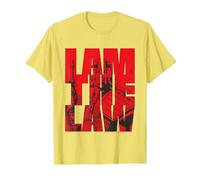 Judge Dredd 2000 AD I Am The Law Lawgiver Pose T-Shirt, Men, Lemon Yellow, 3X-Large