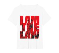 Judge Dredd 2000 AD I Am The Law Lawgiver Pose T-Shirt, Women's Plus, White, 2X