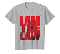 Judge Dredd 2000 AD I Am The Law Lawgiver Pose T-Shirt, Youth, Heather Grey, Large