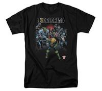 Judge Dredd 2000 AD T-Shirt Men's Regular fit Cotton Black Graphic tee JD104 BlackX-Large