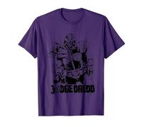 Judge Dredd, Attorney Mike McMahon, Art 2000 AD Comics T-Shirt, Men, Purple, X-Large