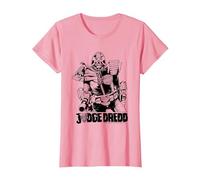 Judge Dredd, Attorney Mike McMahon, Art 2000 AD Comics T-Shirt, Women, Pink, Small