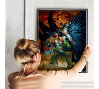 Judge Dredd Batman 2000AD Cover Print Comic Book Poster : A Huge 30"x24" Poster Print Vintage Retro Reproduction Perfect For Home Bedroom Living Room BRING YOUR WALLS ALIVE ! #4