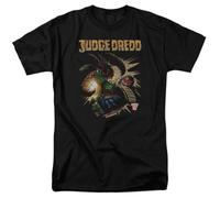 Judge Dredd Blast Away T Shirt Comic Book Tee Black BlackLargeBlackL