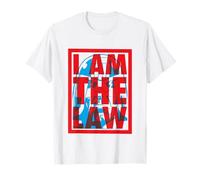 Judge Dredd I Am The Law Blue Helmet 2000 AD T-Shirt