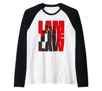 Judge Dredd I Am The Lawgiver Silhouette 2000 AD Raglan Baseball Tee