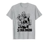 Judge Dredd Lawgiver Mike McMahon Art 2000 AD Comics T-Shirt, Men, Heather Grey, 4X-Large