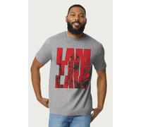 Judge Dredd Men's 2000 AD I Am The Law Lawgiver Pose T-Shirt in Mid Grey | Size: 2XL Judge Dredd Mid Grey 2XL
