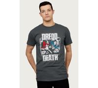 Judge Dredd Men's Dredd vs Death 2000 AD Comics T-Shirt in Charcoal | Size: XL Judge Dredd Charcoal XL