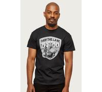 Judge Dredd Men's I Am The Law Comic Badge 2000 AD T-Shirt in Black | Size: XL Judge Dredd Black XL