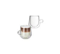 Judge Duo Latte Double Walled Glass Coffee Cup with Handle, Hollow Vacuum Sealed, Heat Resistant, Single 475ml Grande Latte Cup