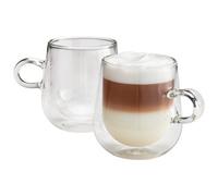 Judge Duo Set Of 2 Double Walled Glass Coffee Cups 325Ml - Clear