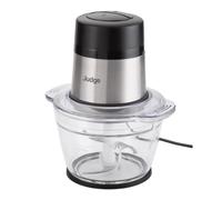 Judge Electric Mini Chopper, Food Processor and Fruit and Veg Dicer, Double Layer Stainless Steel Blades with Two Speed Selection, 500ml Glass Bowl, Anti Slip Base, 300W