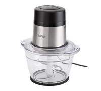 Judge Electric Mini Chopper, Food Processor and Fruit and Veg Dicer, Double Layer Stainless Steel Blades with Two Speed Selection, 500ml Glass Bowl, Anti Slip Base, 300W