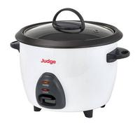 Judge Rice Cooker 1L For Perfect Rice Every Time, Rice Maker with Keep Warm Function, 400W, Includes Steamer Basket, Measuring Cup and Spoon, White