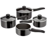 Judge Essentials, 4 Piece Saucepan Set, Non-Stick, Black