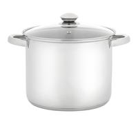 Judge Essentials Polished Stainless Steel Stock Pot with Lid, 6.5L, 22cm Large Induction Pot, Suitable for All Hob Types, Oven and Dishwasher Safe