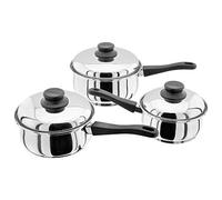 Judge Essentials Saucepan Pan 3 Piece Set Silver